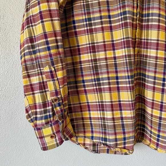 Southern Proper Men's Yellow & Red Plaid The Traditional Fit Flannel - Small - Picture 3 of 12